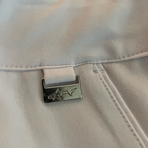 Greg Norman Women’s Pull-On Short in White Scotchgard Fabric  with  Size: 0 - Picture 3 of 5